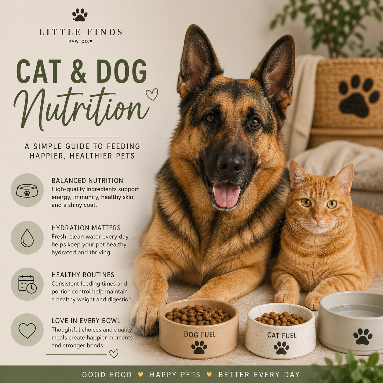 Cat & Dog Nutrition Guide | Feeding Your Pet for Health & Happiness