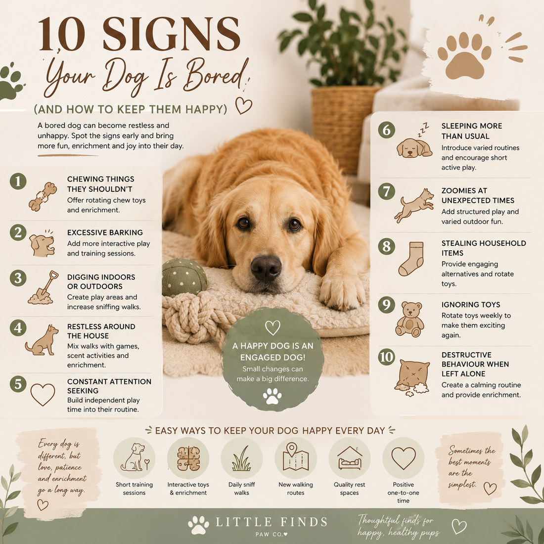 10 Signs Your Dog Is Bored (And How to Keep Them Happy)