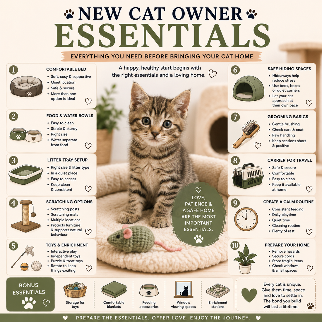 Cat Owner Essentials: Everything You Need Before Bringing Your Cat Home