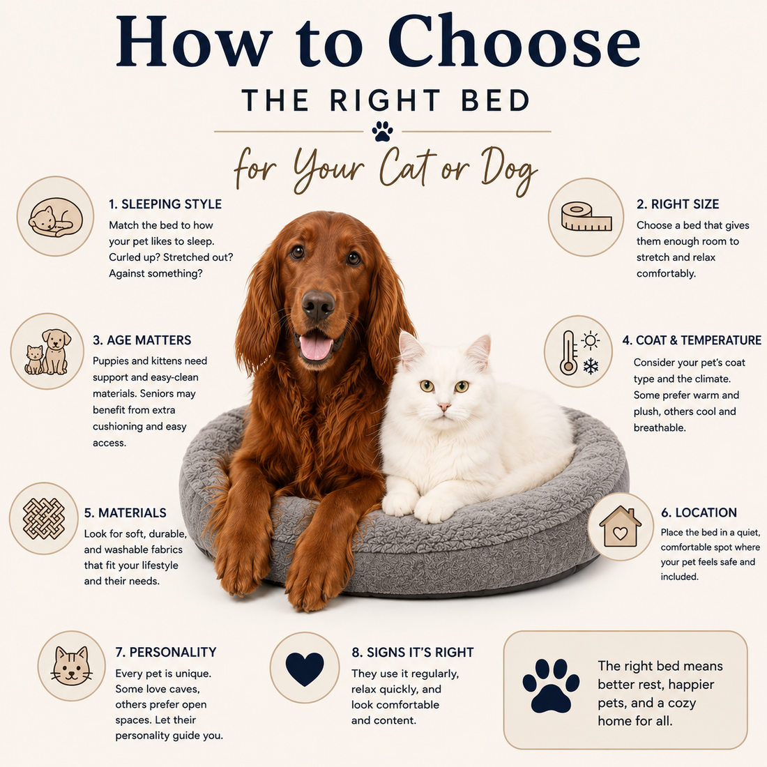 How to Choose the Right Bed for Your Cat or Dog
