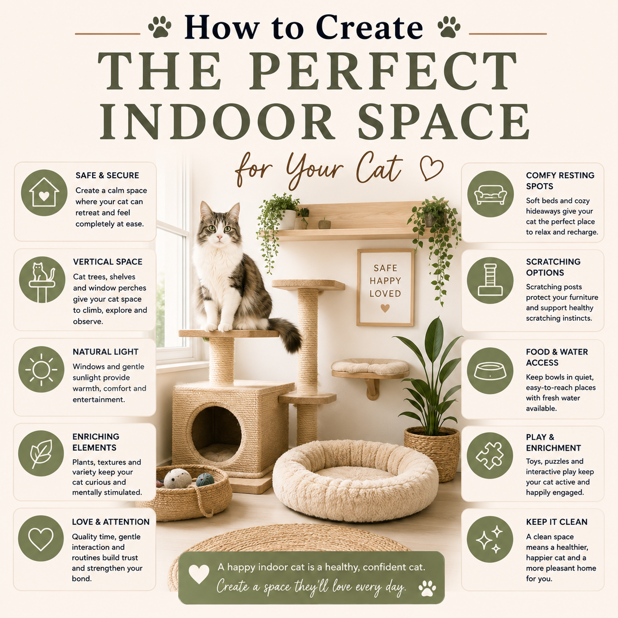 How to Create the Perfect Indoor Space for Your Cat