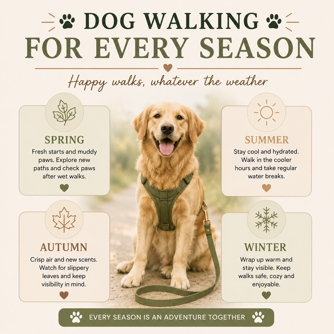Dog Walking Essentials for Every Season