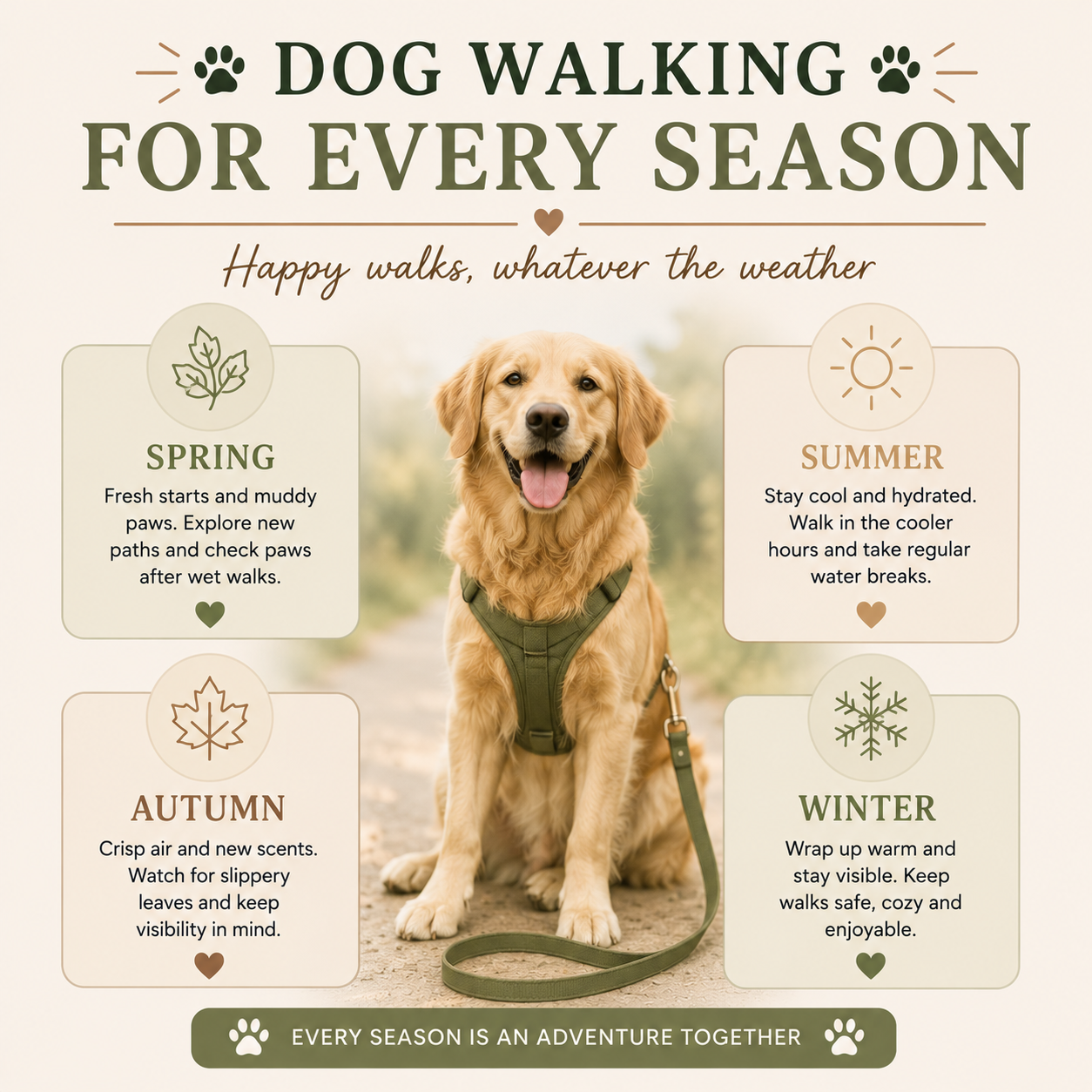 Dog Walking Essentials for Every Season