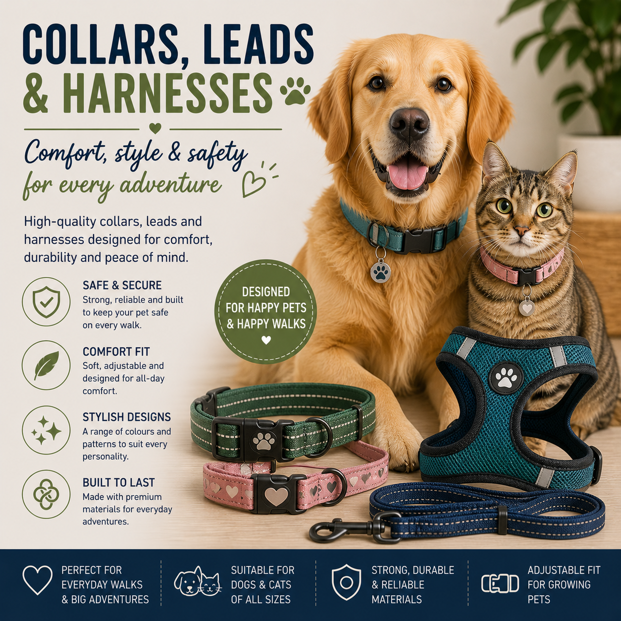 Collars, Leads and Harnesses