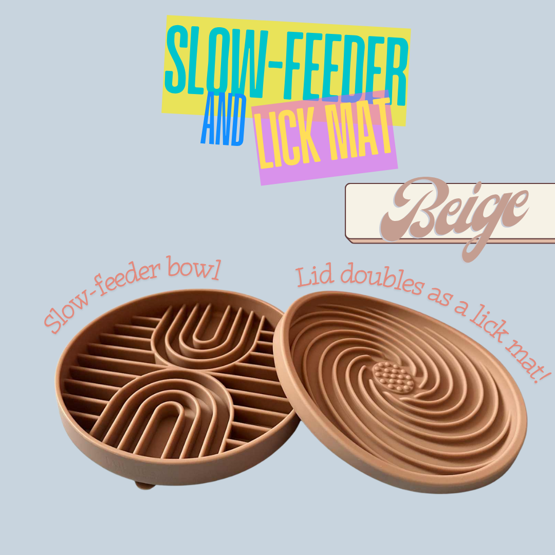 Slow & Steady - 2-in-1 Slow Feeder Bowl & Lick Mat | Calmer Mealtimes