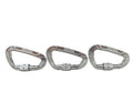 BTactical™ Aircraft-Grade Aluminium Carabiner Clips | Pack of 3
