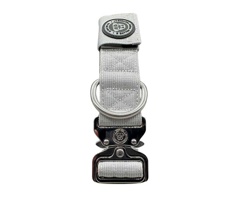 BTactical™ 4cm Nylon Tracker Dog Collar with GPS Pocket | Misty Grey