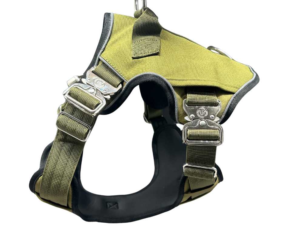 BTactical™ Ultimate No-Pull Dog Harness with Tracker Pocket | Khaki Green