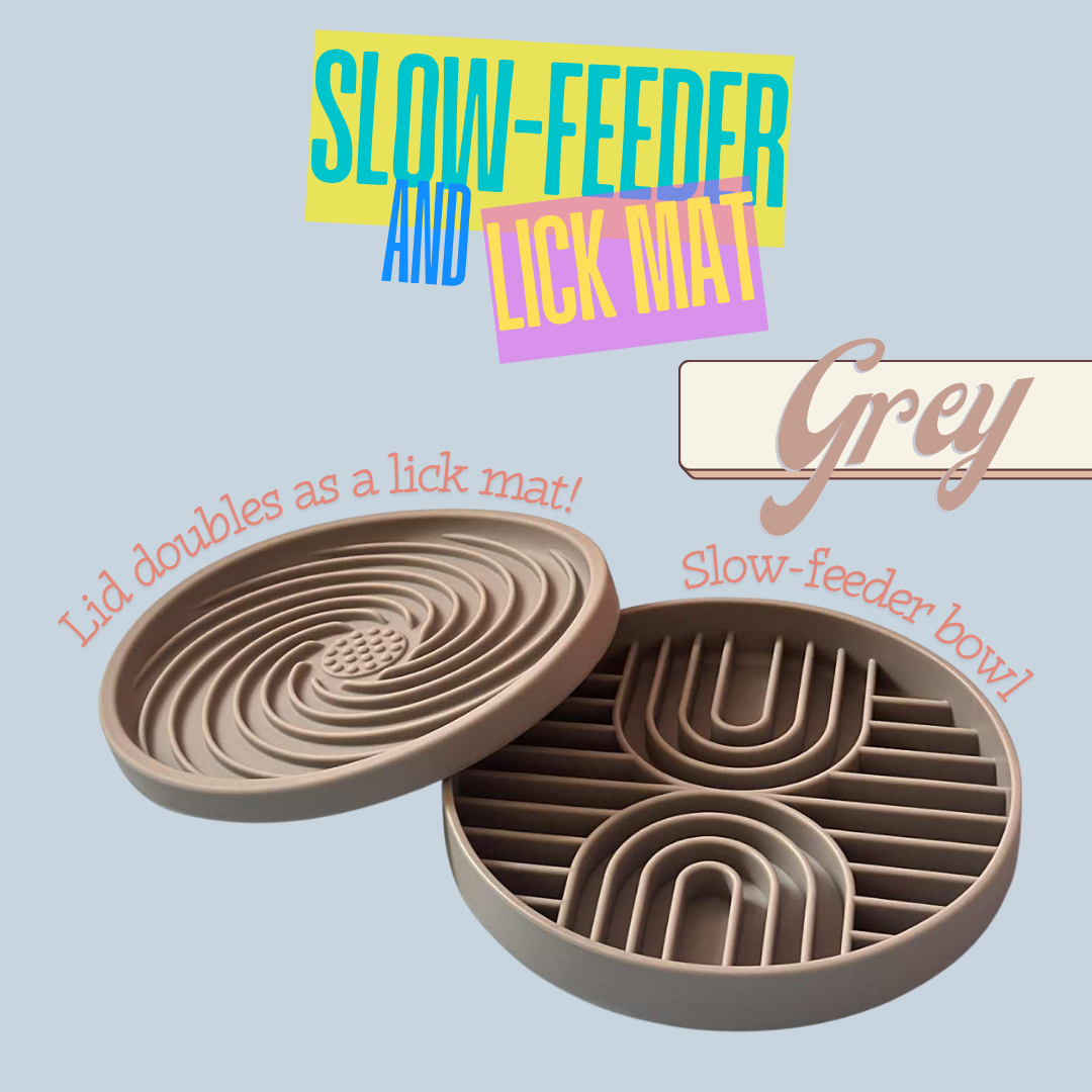 Slow & Steady - 2-in-1 Slow Feeder Bowl & Lick Mat | Calmer Mealtimes