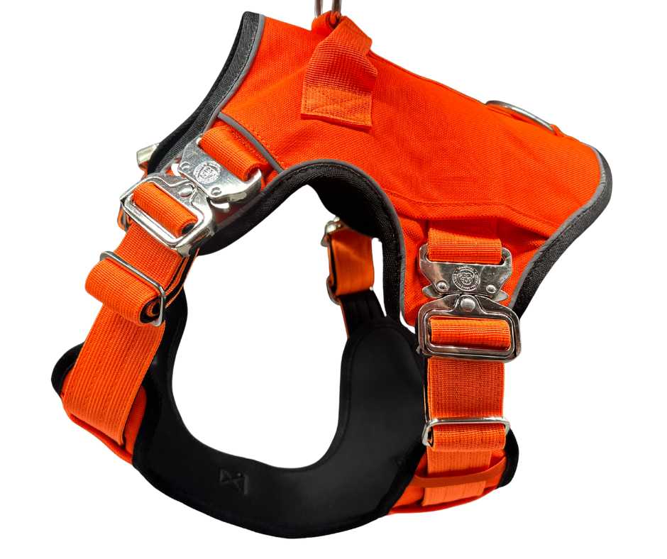 BTactical™ Ultimate No-Pull Dog Harness with GPS Tracker Pocket | Citrus Orange