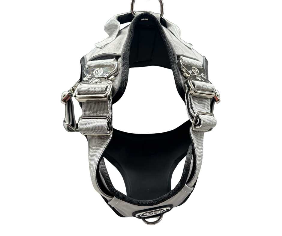 BTactical™ Ultimate No-Pull Dog Harness with Tracker Pocket | Misty Grey