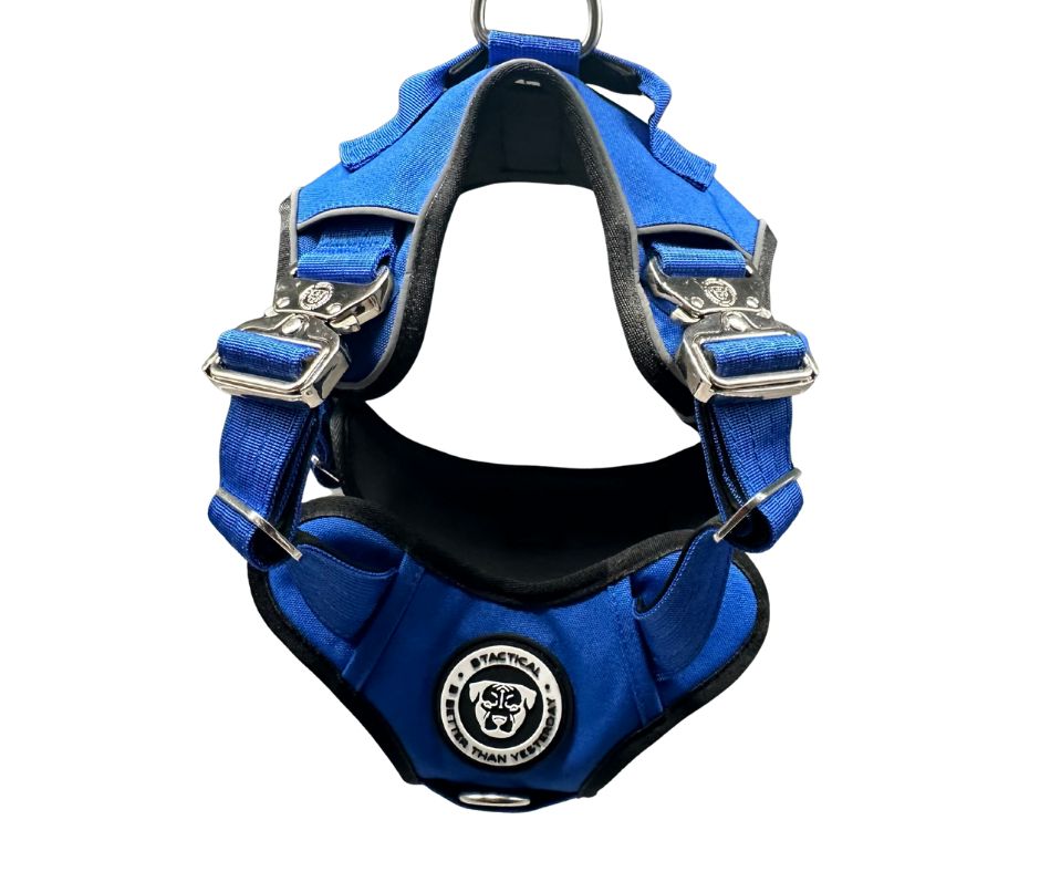 BTactical™ Ultimate No-Pull Dog Harness with Tracker Pocket | Royal Blue