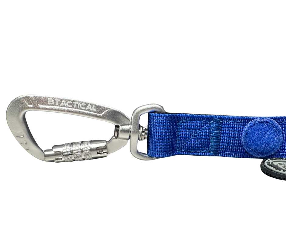 BTactical™ Nylon Carabiner Clip Dog Lead with Padded Handle | Royal Blue