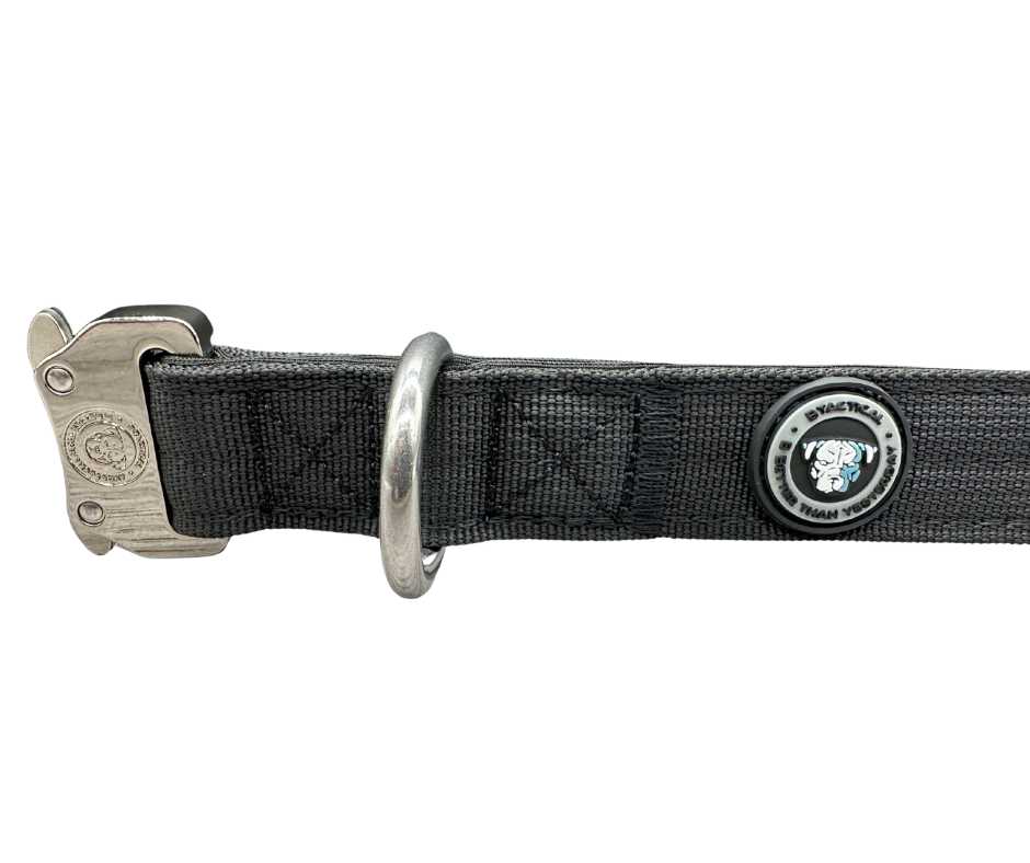 BTactical™ 2.5cm Tactical Dog Collar | Midnight Black