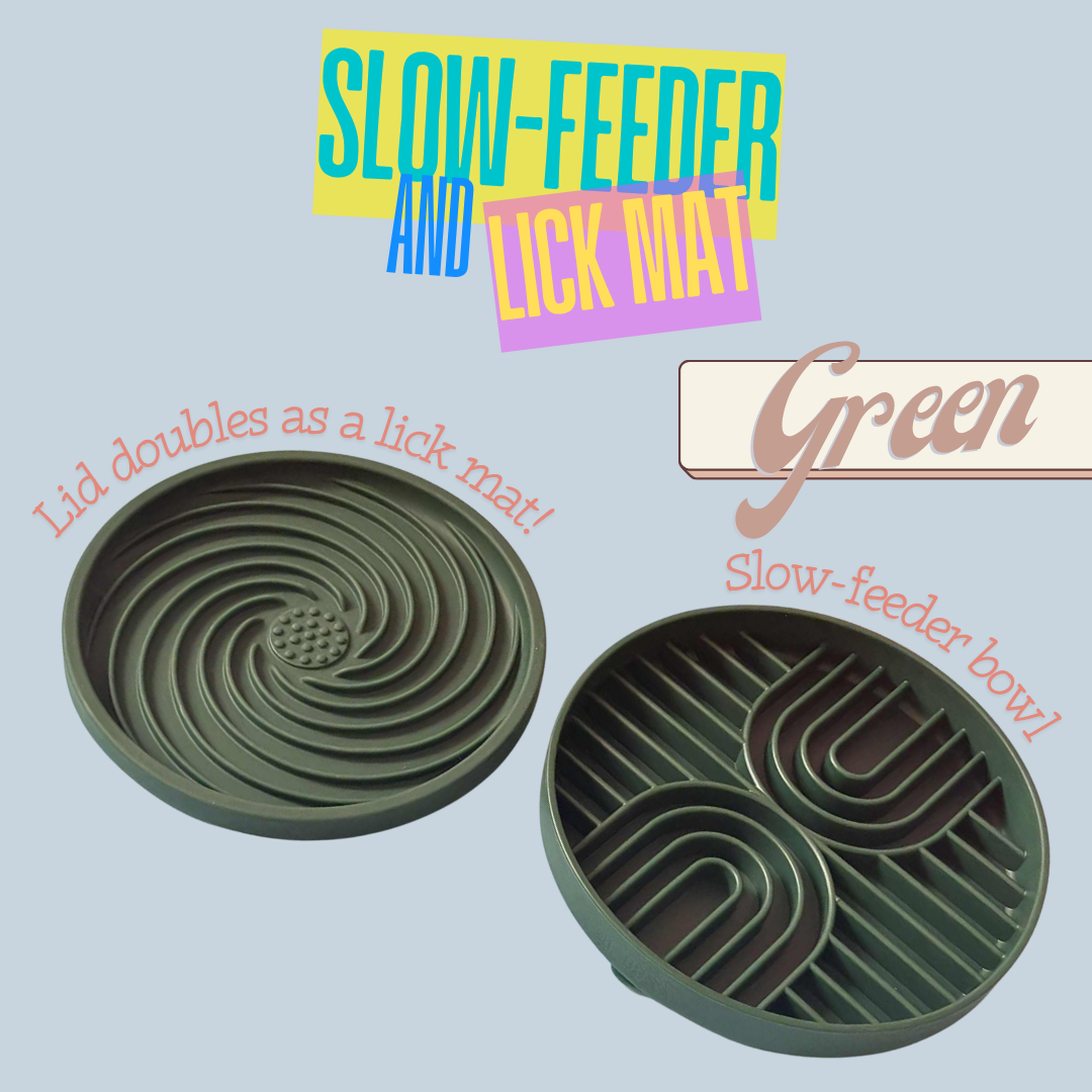Slow & Steady - 2-in-1 Slow Feeder Bowl & Lick Mat | Calmer Mealtimes