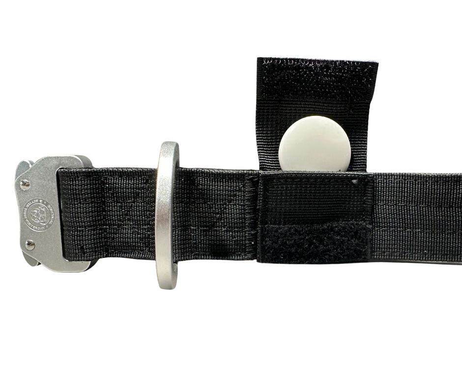 BTactical™ 4cm Tactical Dog Collar with GPS Tracker Pocket | Midnight Black