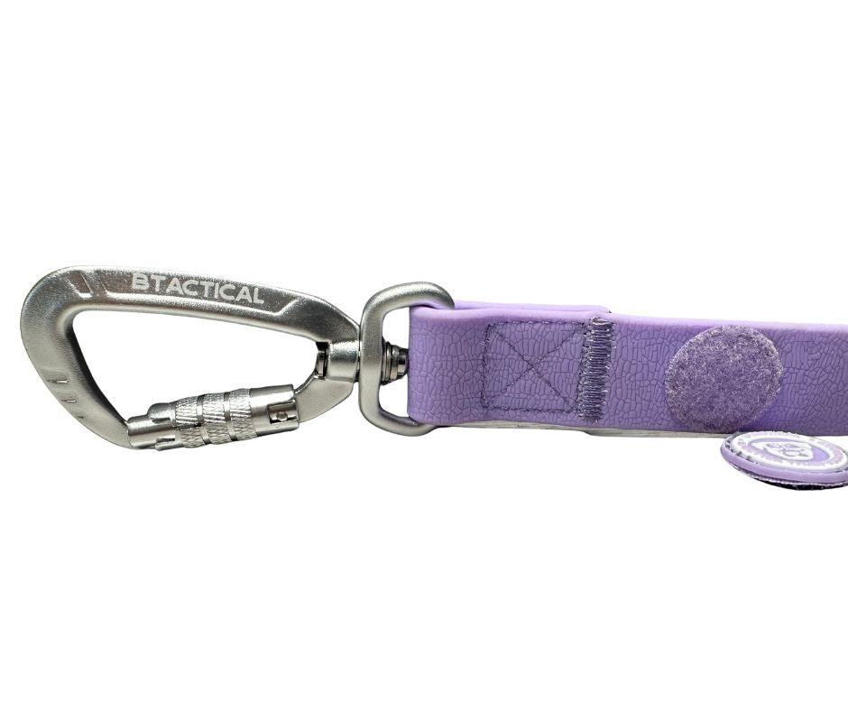 BTactical™ Extra-Strong PVC Carabiner Clip Dog Lead | Pastel Purple | 120cm & 150cm