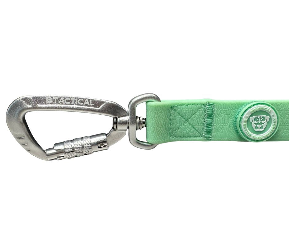 BTactical™ Waterproof PVC Dog Lead with Carabiner Clip | Pastel Green