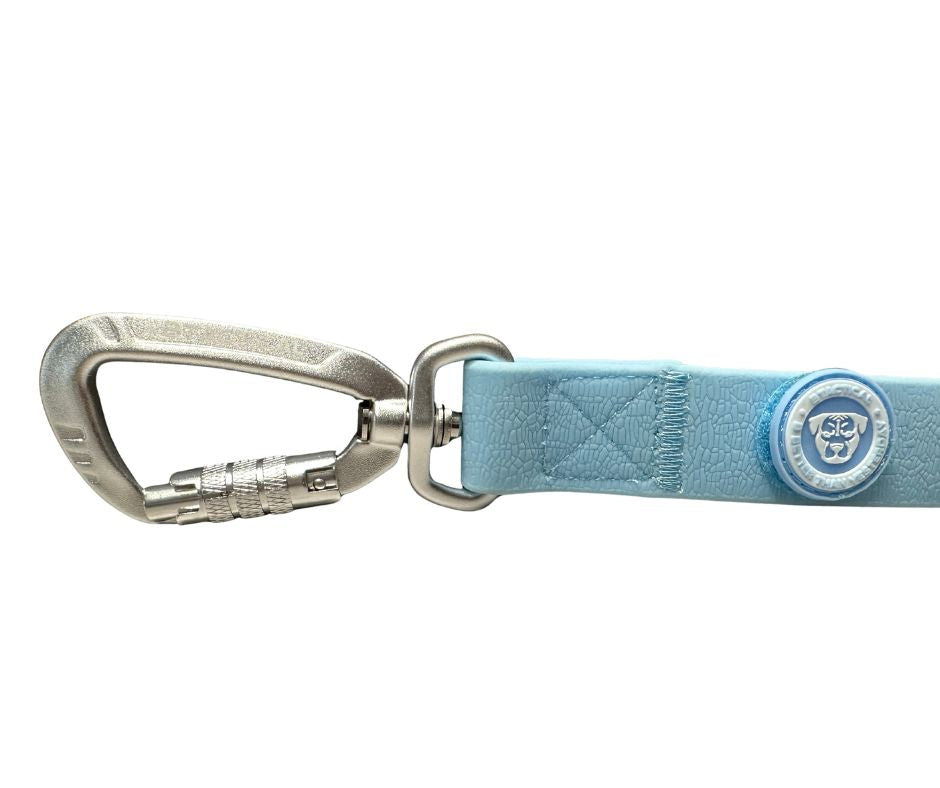 BTactical™ Extra-Strong PVC Carabiner Clip Dog Lead | Pastel Blue | 120cm & 150cm