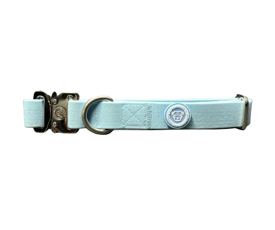 BTactical™ 2.5cm Waterproof PVC Dog Collar | Pastel Blue