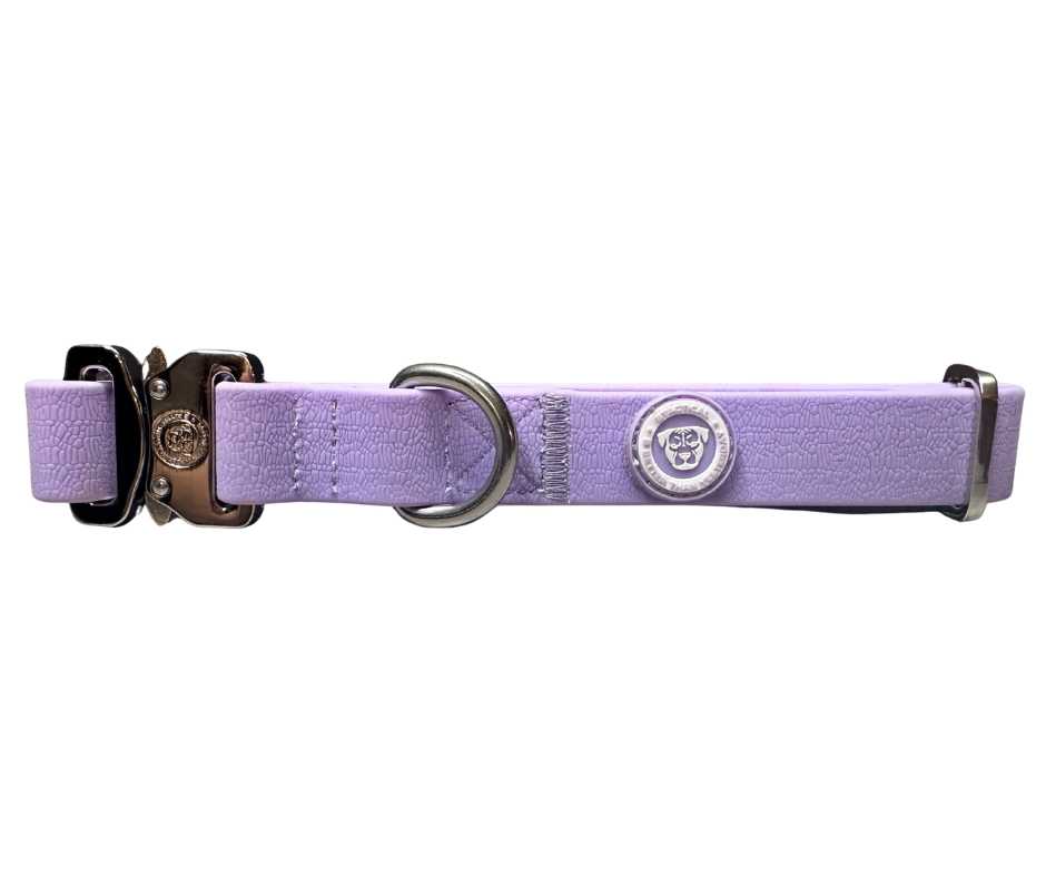 BTactical™ 2.5cm Waterproof PVC Dog Collar | Pastel Purple