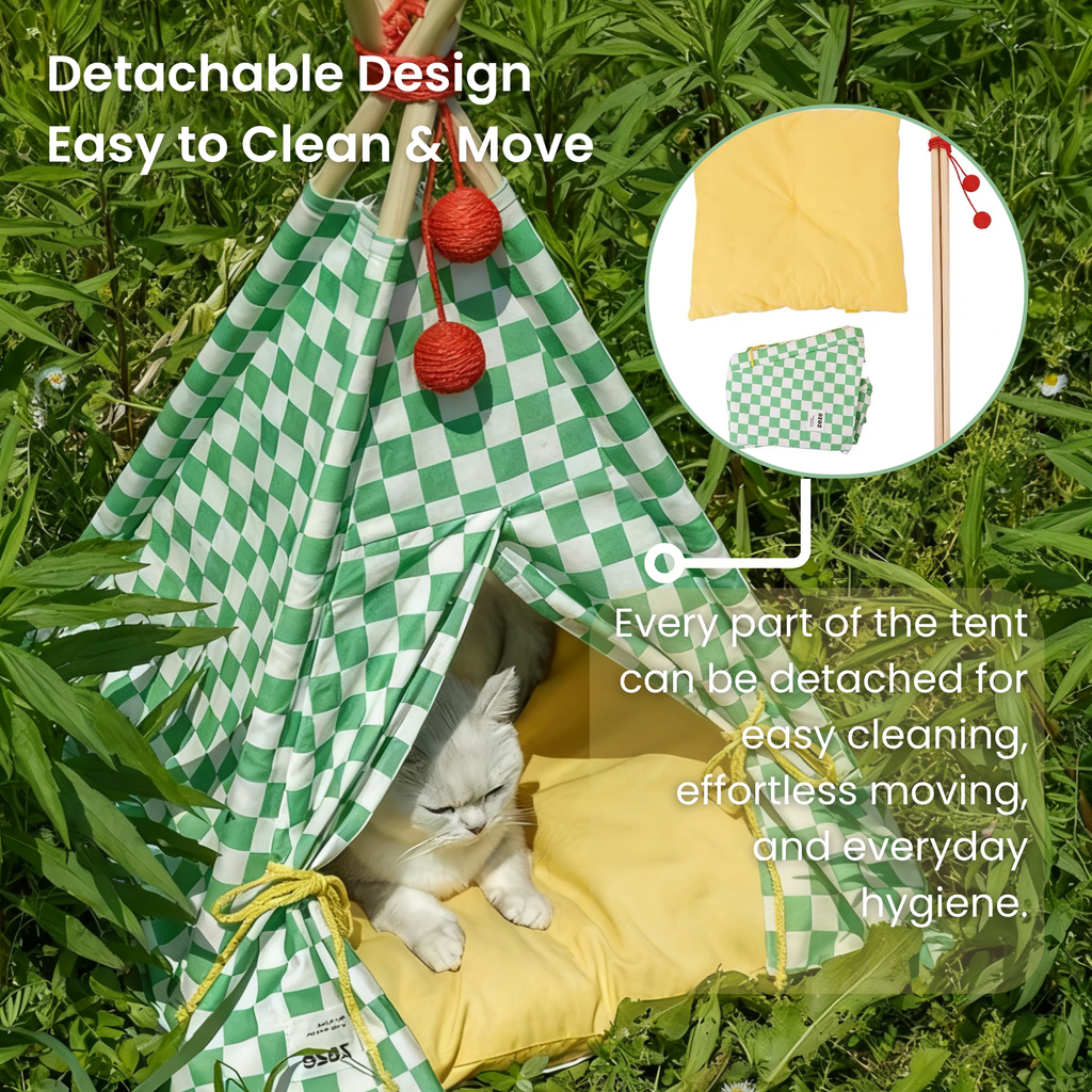 zeze Cat Camping Tent | Portable Indoor & Outdoor Cat Hideaway