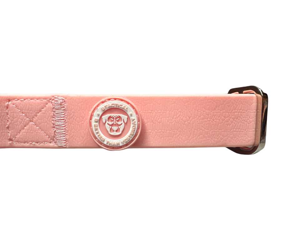 BTactical™ 2.5cm Waterproof PVC Dog Collar | Pastel Pink