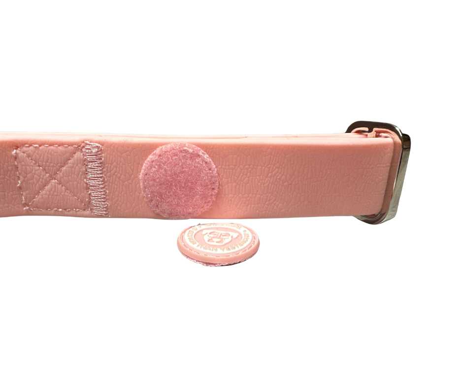BTactical™ 2.5cm Waterproof PVC Dog Collar | Pastel Pink