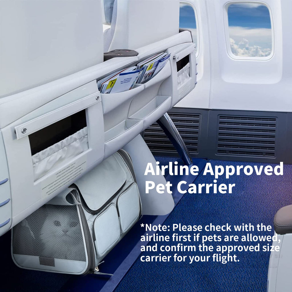 Soft-Sided Cat & Small Dog Carrier – Grey