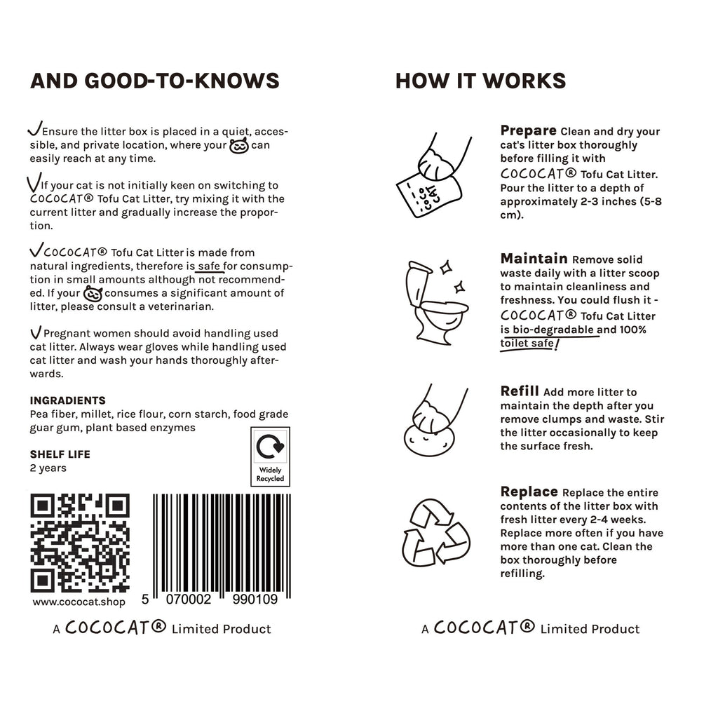 Cococat Plant-based Tofu Cat Litter