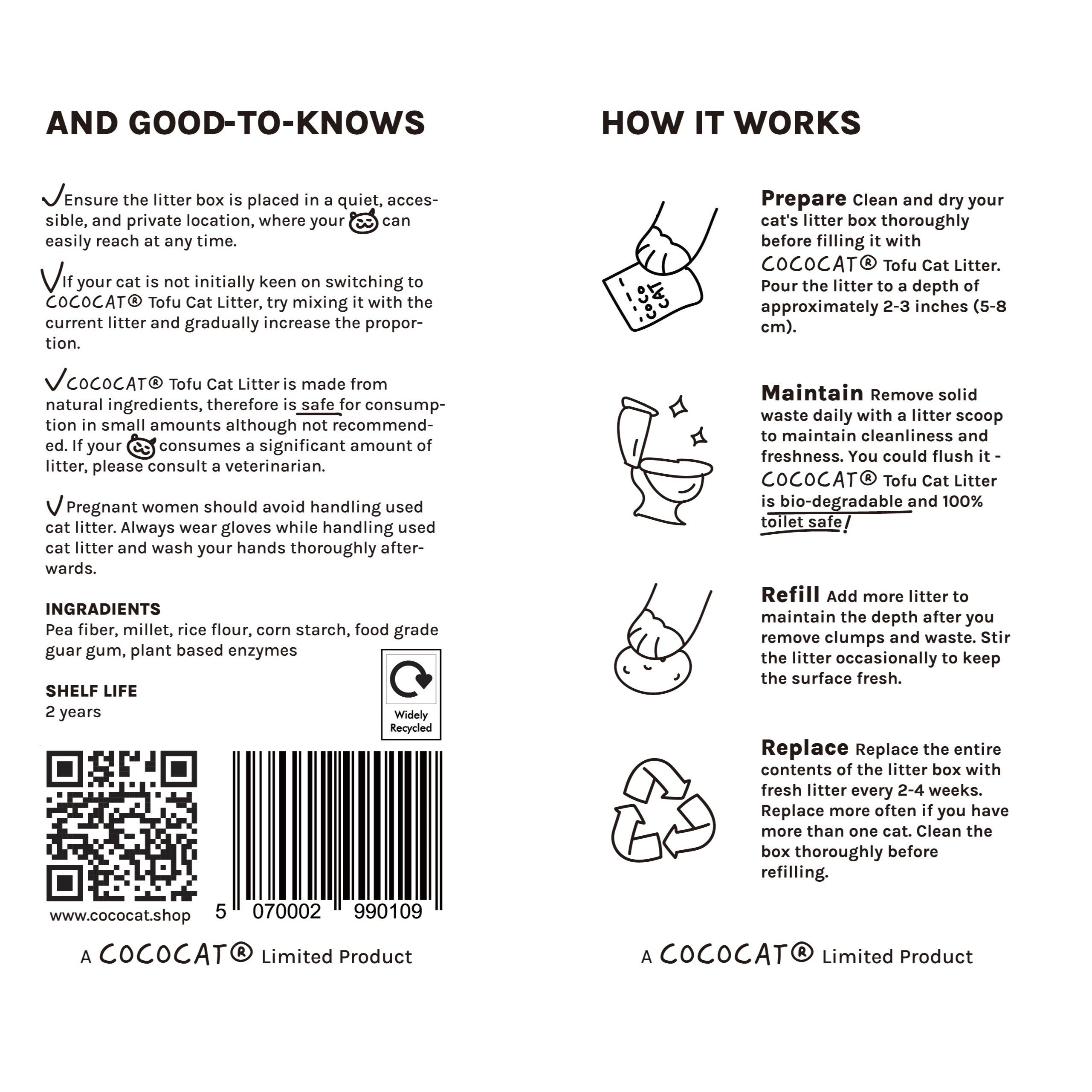 Cococat Plant-based Tofu Cat Litter