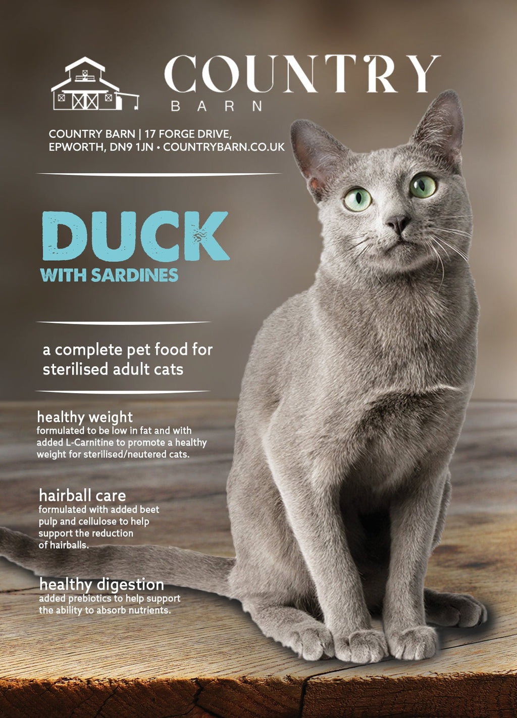 Duck & Sardine Premium+ Grain-Free Cat Food | 5kg