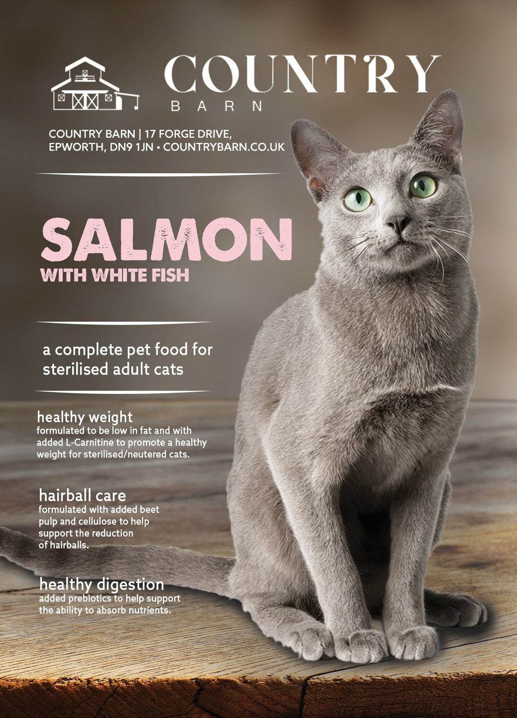 Grain Free Salmon & White Fish Premium+ Dry Cat Food
