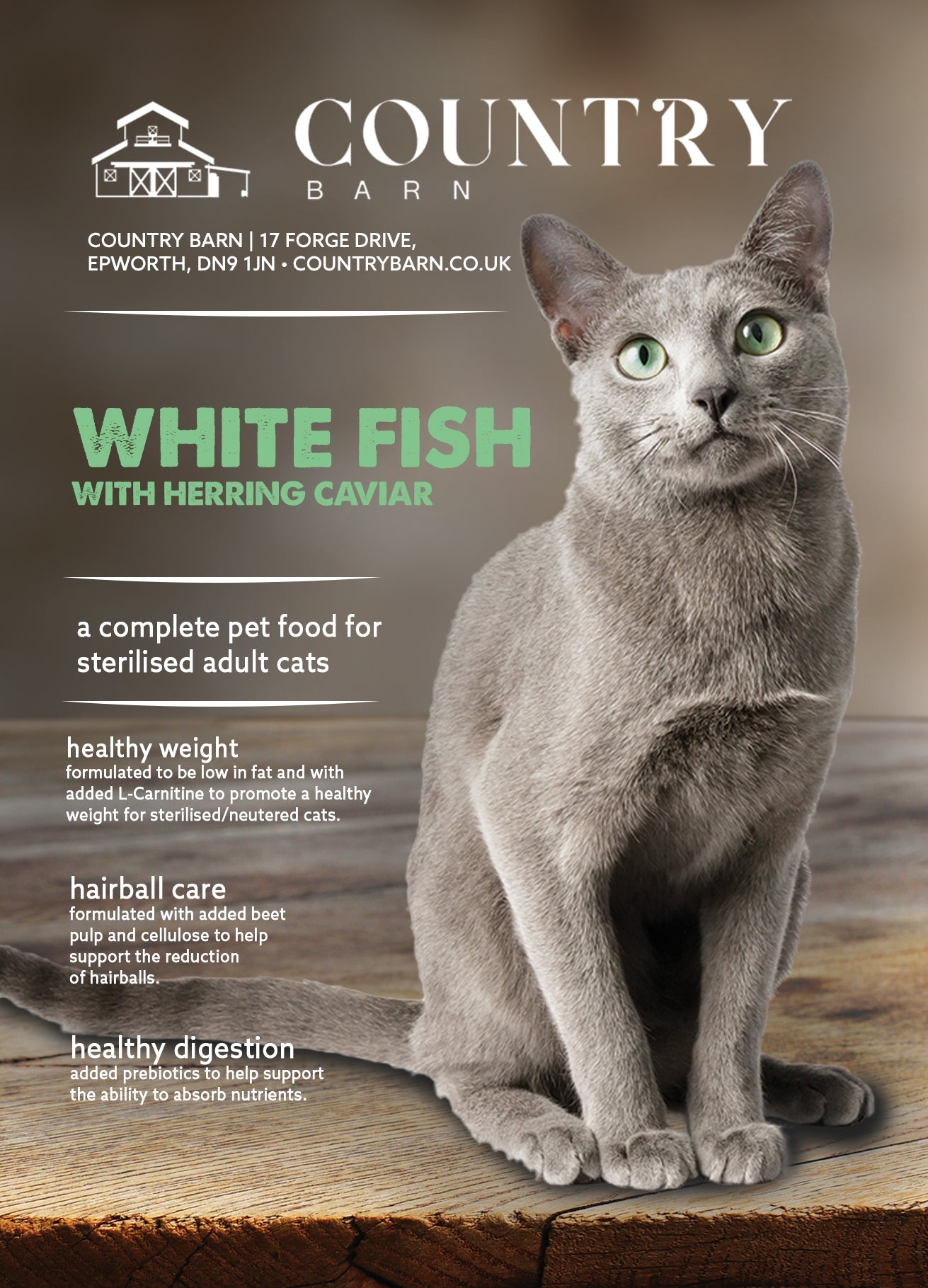 White Fish & Nordic Herring Caviar Premium+ Grain-Free Cat Food | 5kg