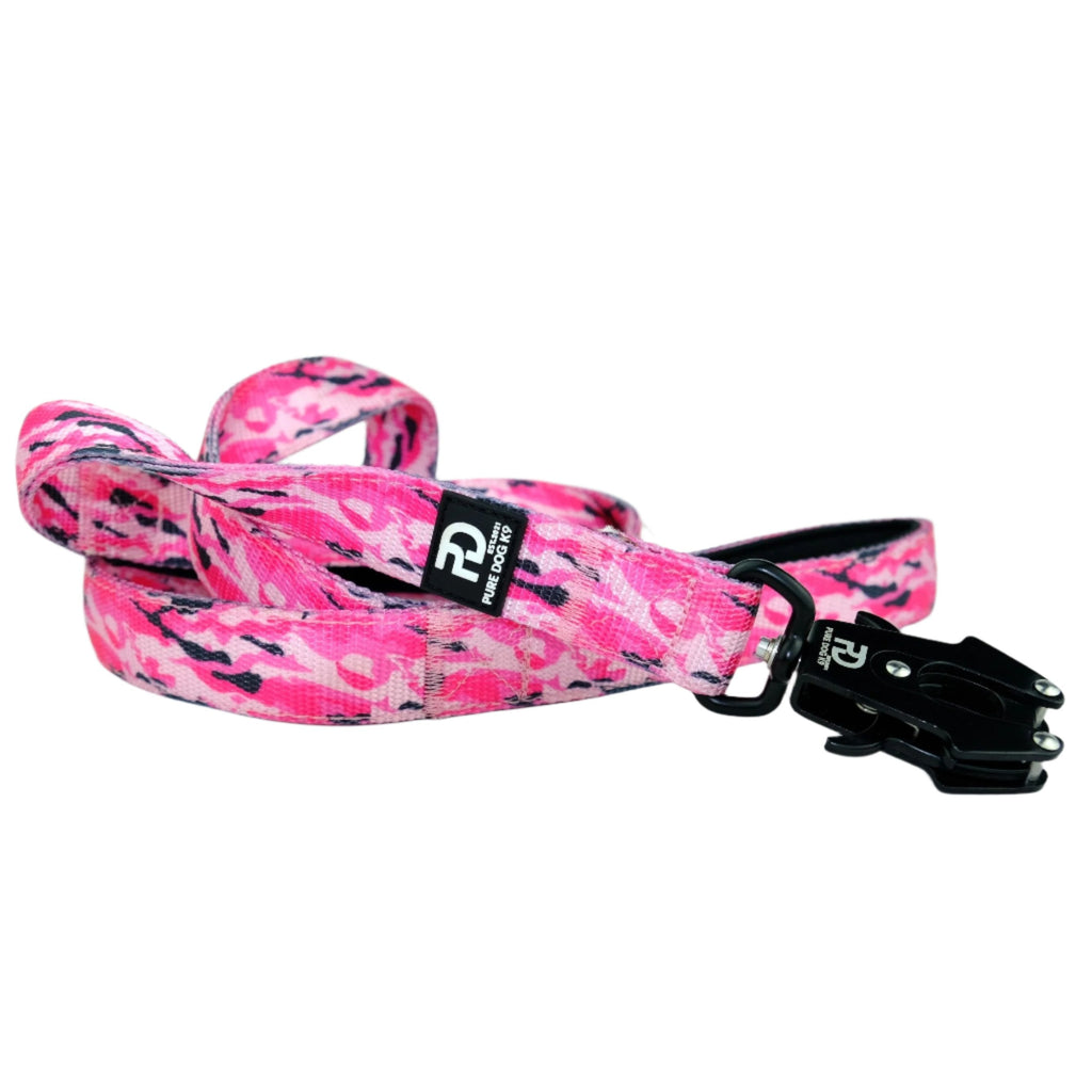 Pure Dog K9 Sport Dog Lead | Pink Camo | 150cm