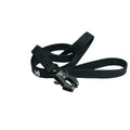 Black waterproof dog lead, 120cm webbing with metal clip and buckle