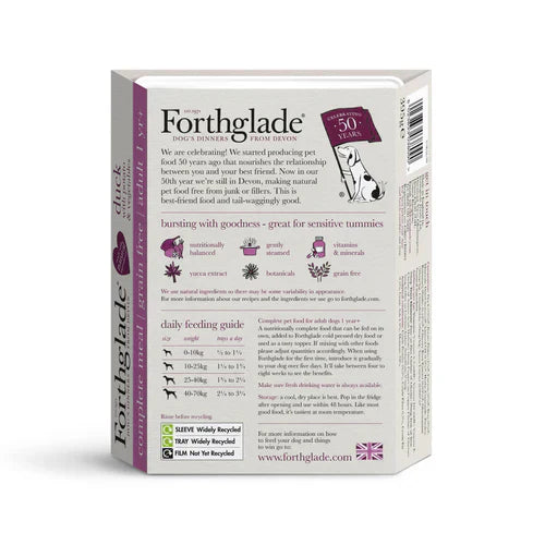 Forthglade Grain Free Complete Wet Dog Food - Duck