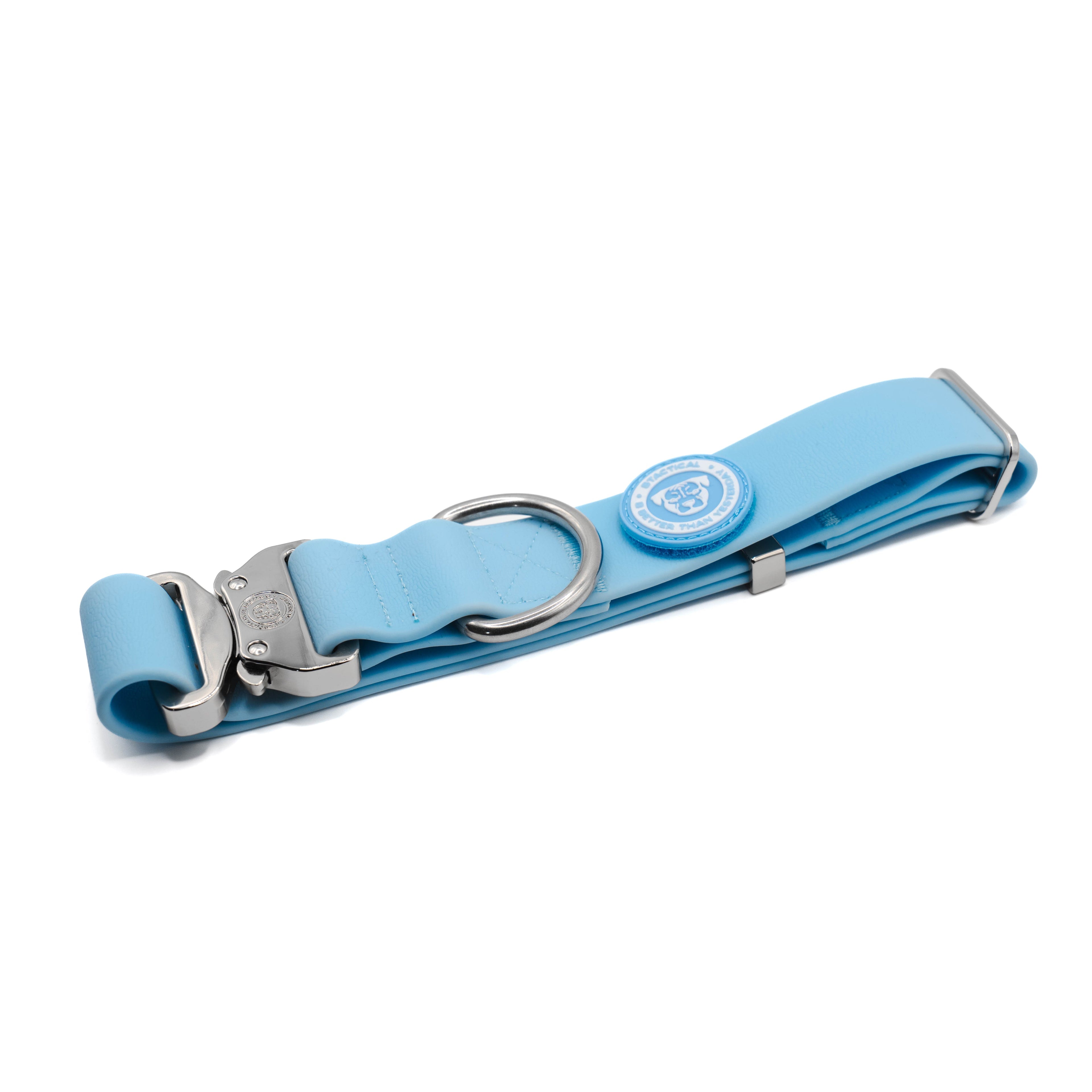 BTactical™ 4cm Waterproof PVC Dog Collar | Pastel Blue