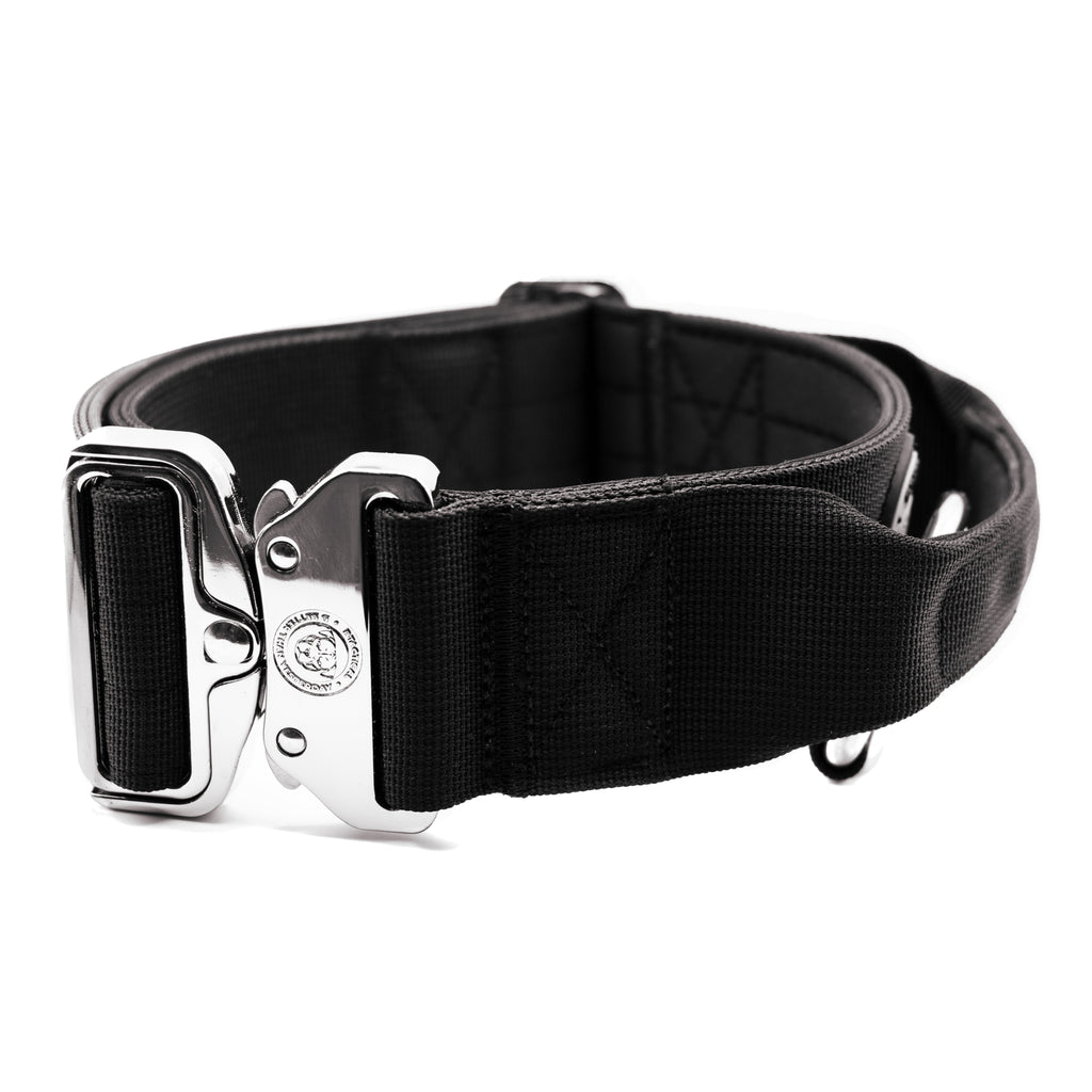 BTactical™ 5cm Tactical Dog Collar with Handle | Midnight Black