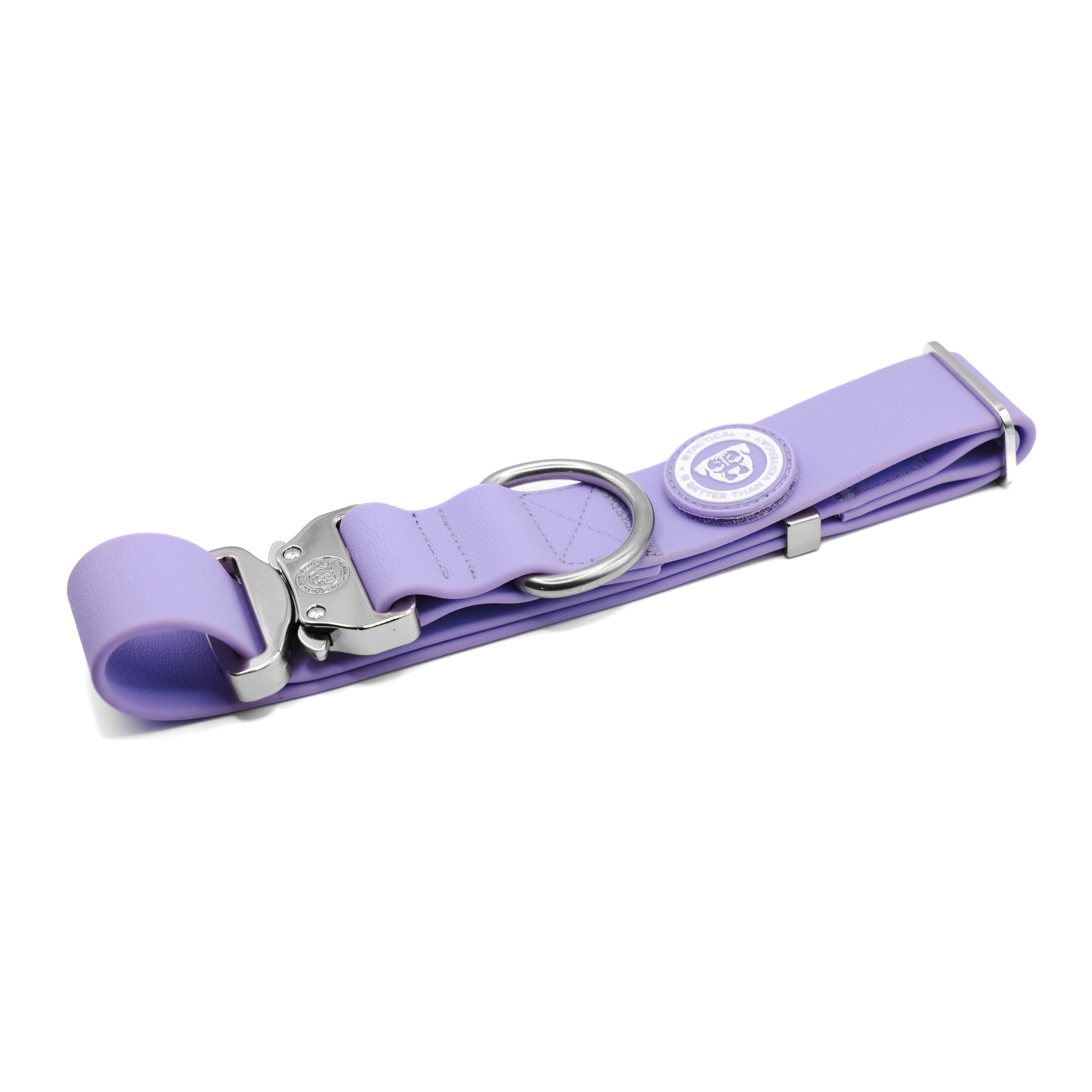BTactical™ 4cm Waterproof PVC Dog Collar | Pastel Purple