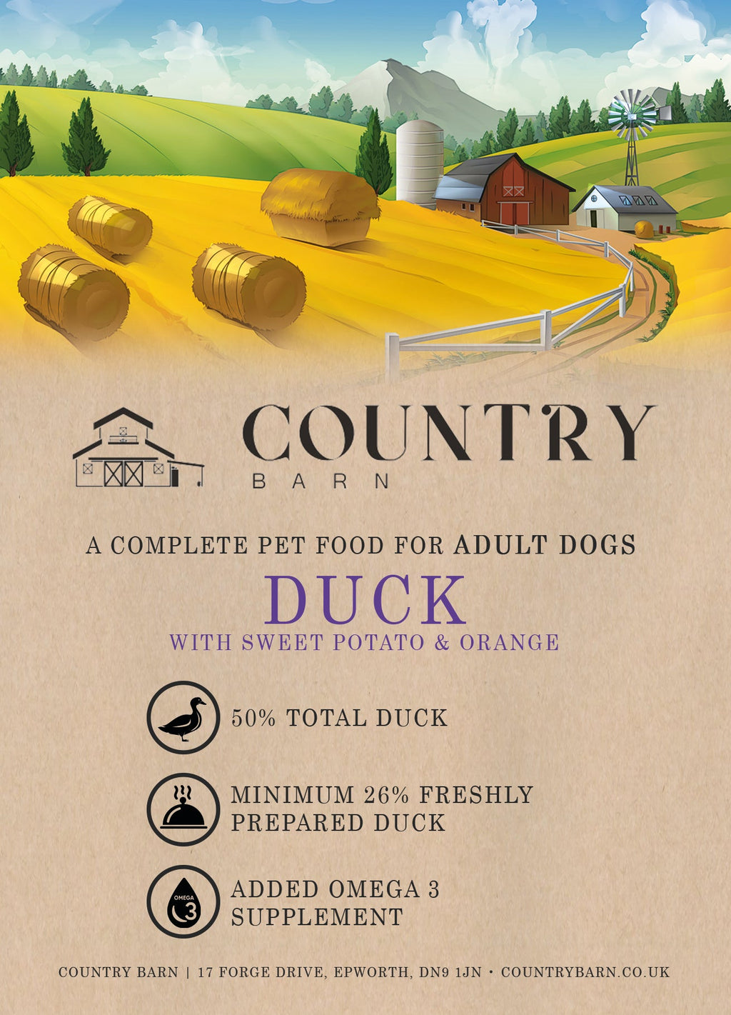 Country Barn Grain-Free Duck & Orange with Sweet Potato | Adult Dog Food