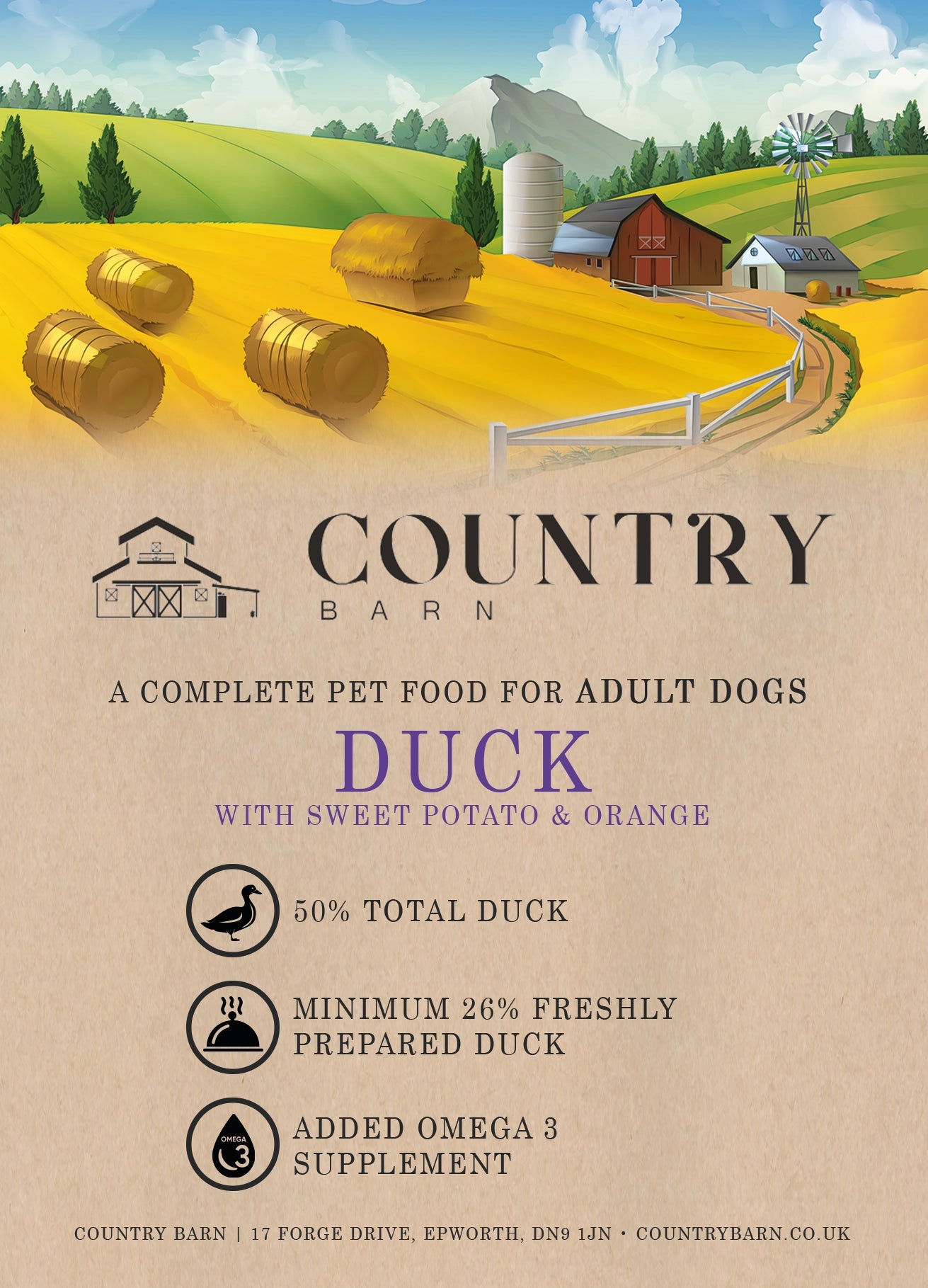 Country Barn Grain-Free Duck & Orange with Sweet Potato | Adult Dog Food