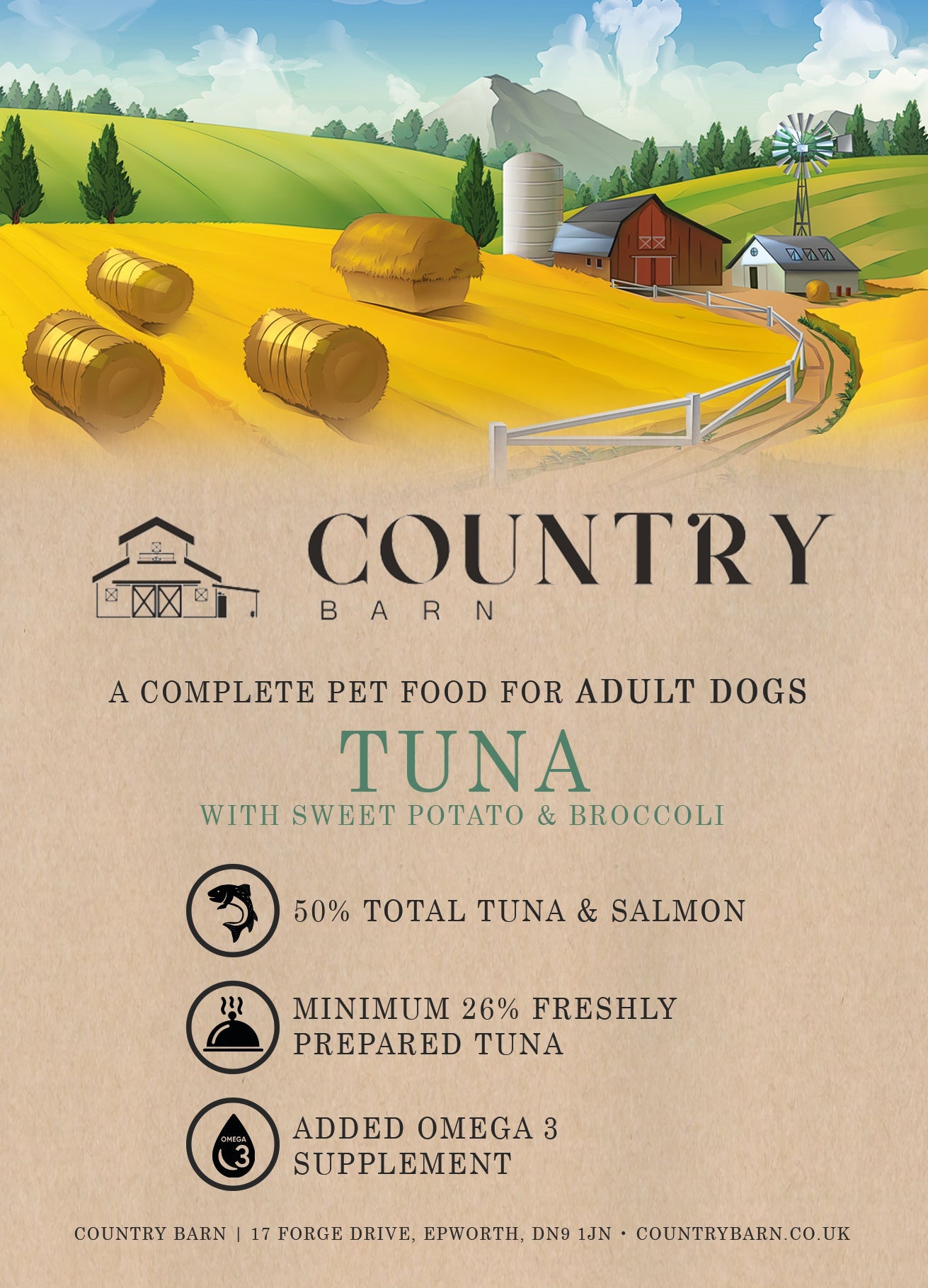 Grain Free Tuna & Salmon with Sweet Potato & Broccoli Dry Dog Food | Adult Dogs
