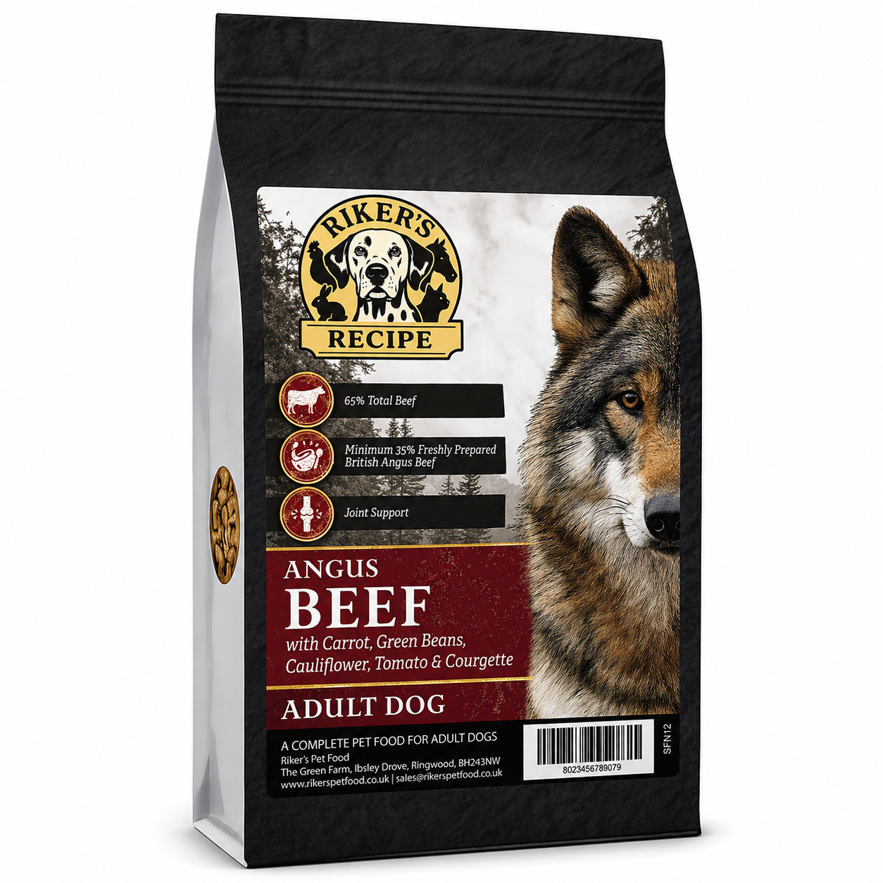 Riker's Recipe Superfood 65 Angus Beef Grain-Free Dog Food | 12kg