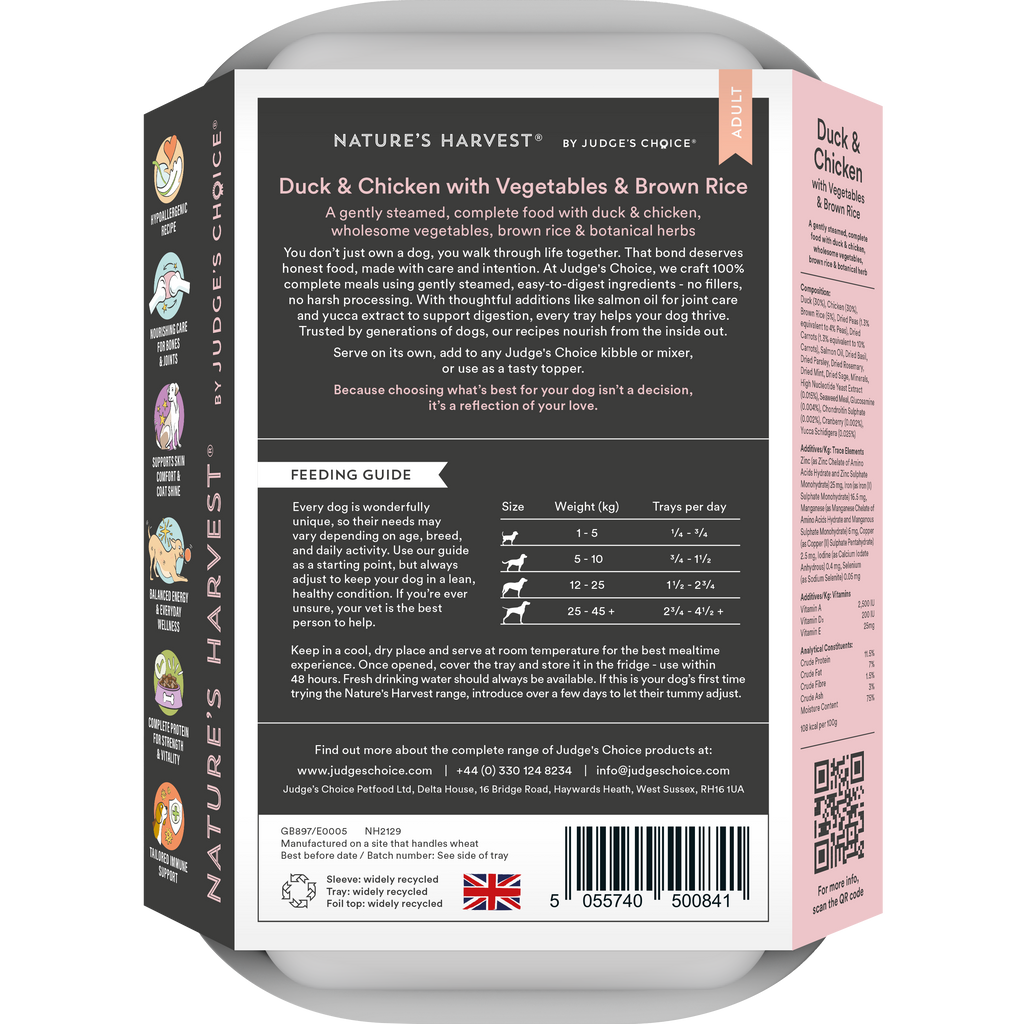 Duck, Chicken & Vegetables with Brown Rice - Adult