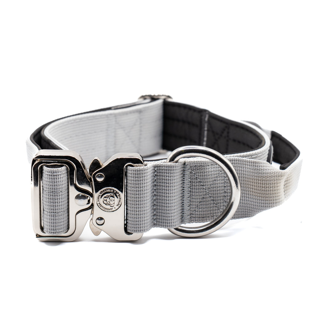 BTactical™ 4cm Tactical Dog Collar with Handle | Misty Grey