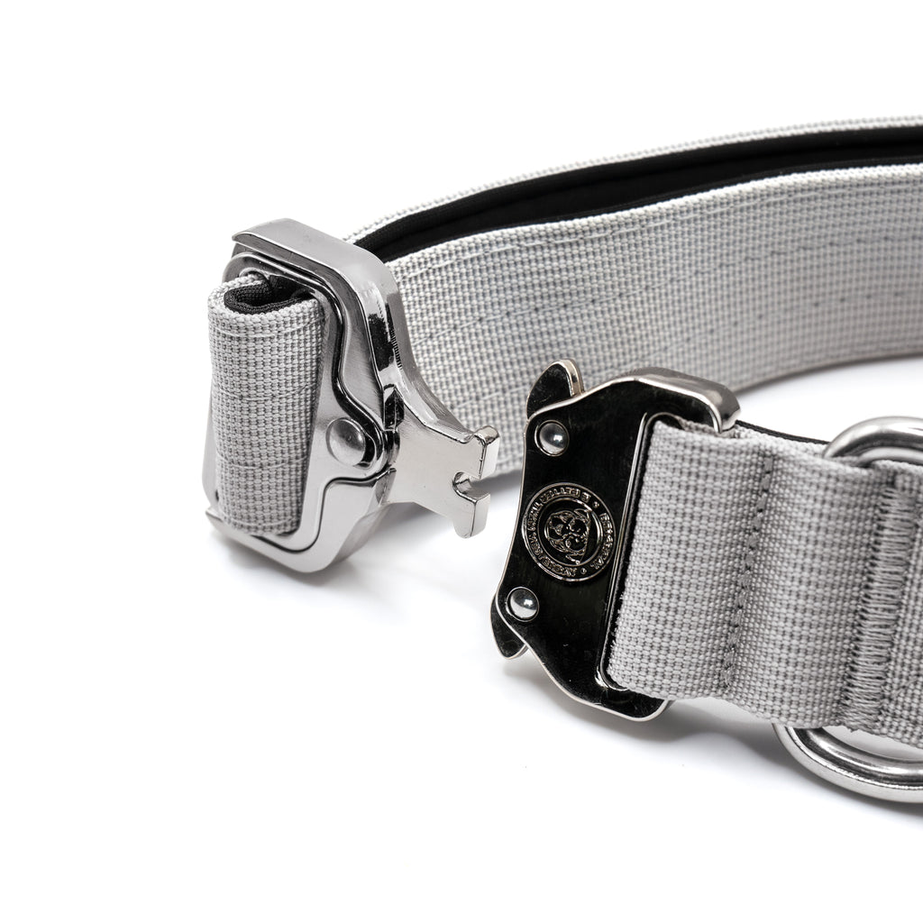 BTactical™ 4cm Tactical Dog Collar with Handle | Misty Grey