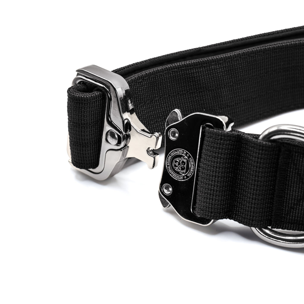 BTactical™ 4cm Tactical Dog Collar with Handle | Midnight Black