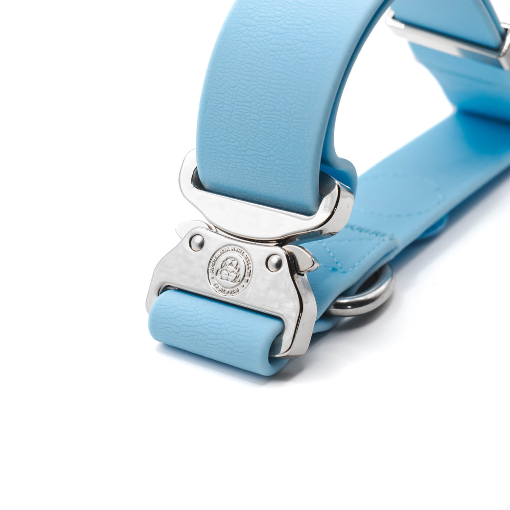 BTactical™ 4cm Waterproof PVC Dog Collar | Pastel Blue