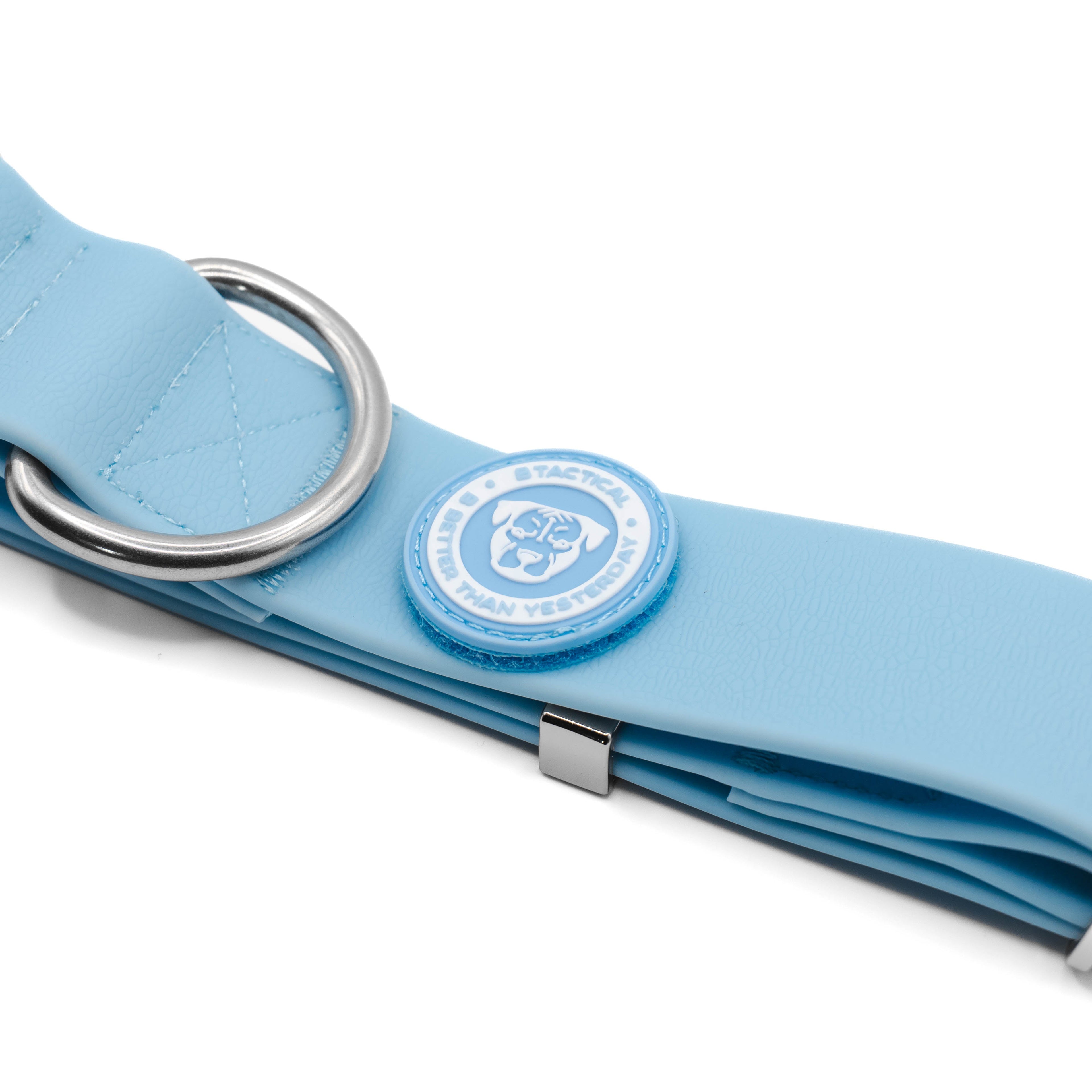 BTactical™ 4cm Waterproof PVC Dog Collar | Pastel Blue